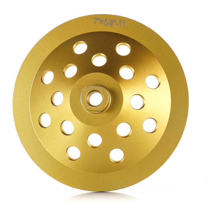 7-inch Polycrystalline Diamond (PCD) grinding cup wheel on a white background