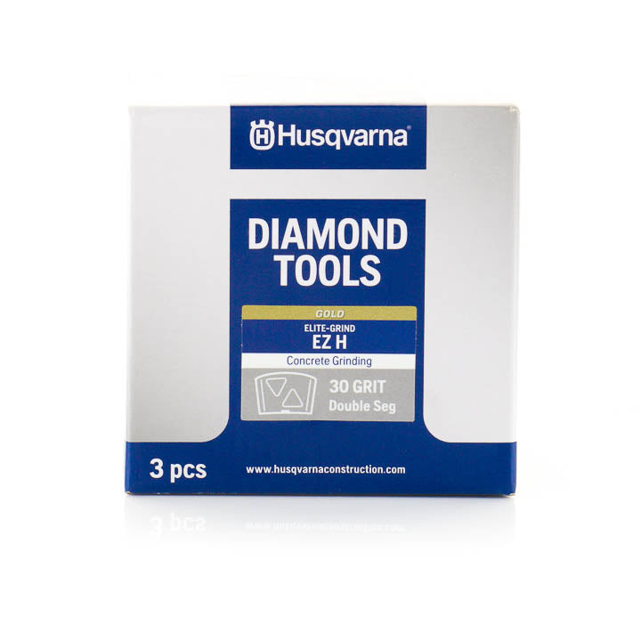 Husqvarna Elite Grind EZ H30 Grit Double Segment 3 Piece Tooling Set-3