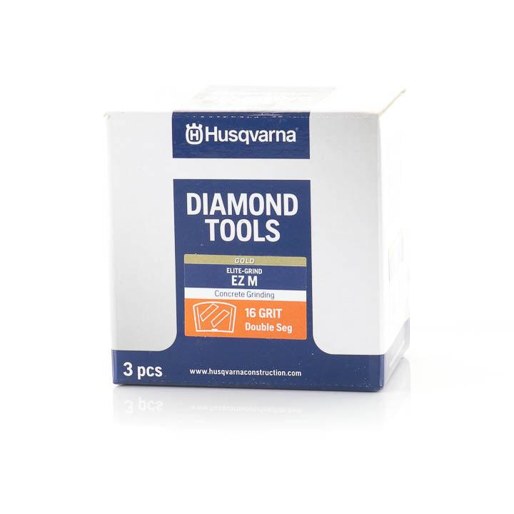 Husqvarna Elite Grind EZ M 16 Grit Double Segment 3 Piece Tooling Set-3