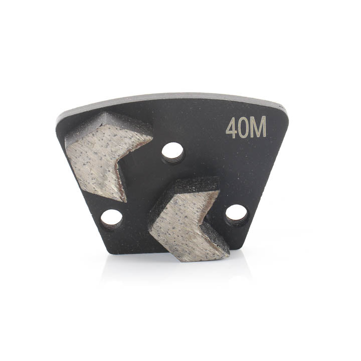 A black diamond cutting wheel segment with three diamond segments visible, featuring the text '40M' printed in gold on the top right, set against a plain white background.