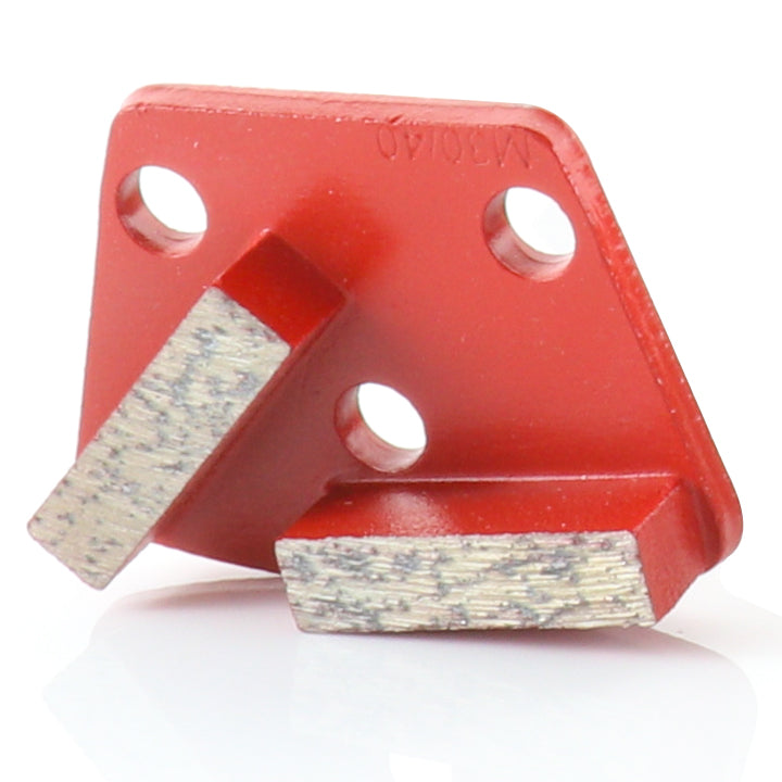 Trapezoid Diamond Double Bar tooling M30/40.  Red on a white background. 