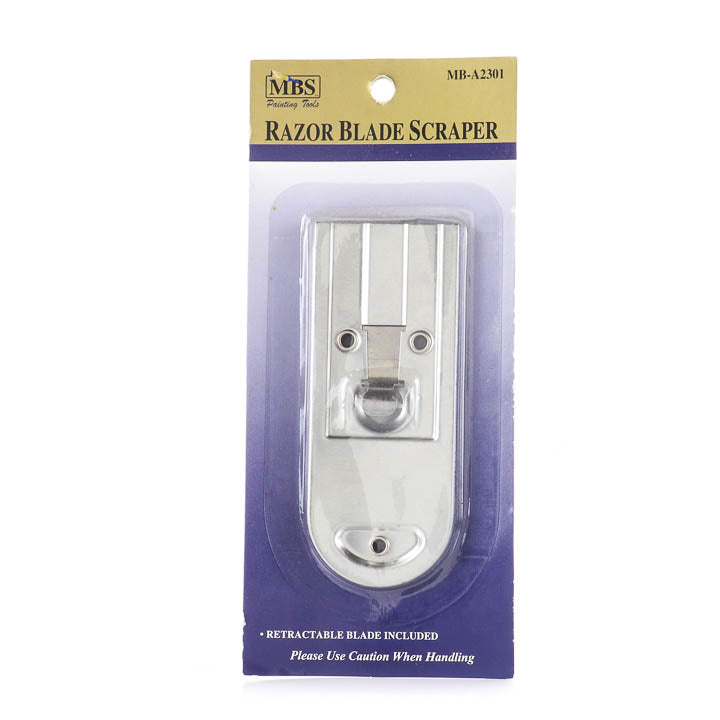 MBS Painting Tools retractable razor blade safety scraper in original retail blister packaging