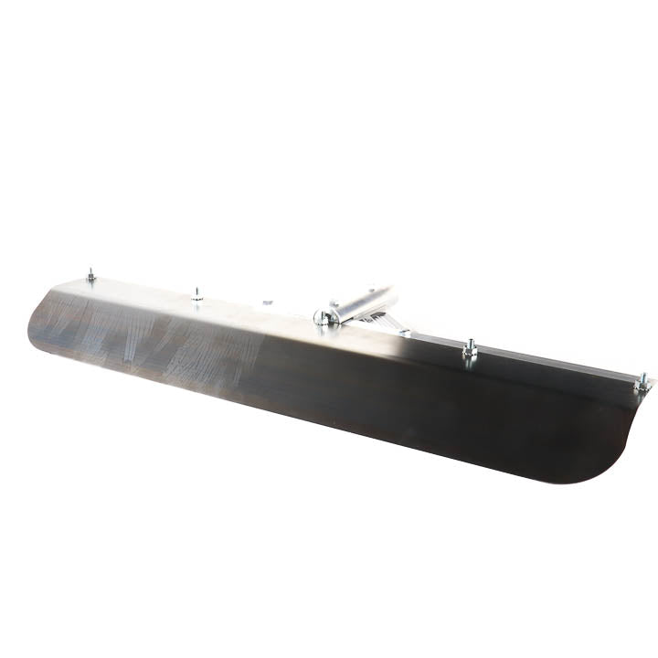 Midwest Rake 24-inch round-edge flexible blade smoother tool with reinforced aluminum handle adapter.