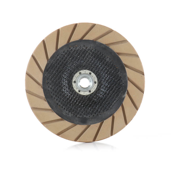 7-inch ceramic 100-grit grinding cup wheel showing the front face and ceramic segments