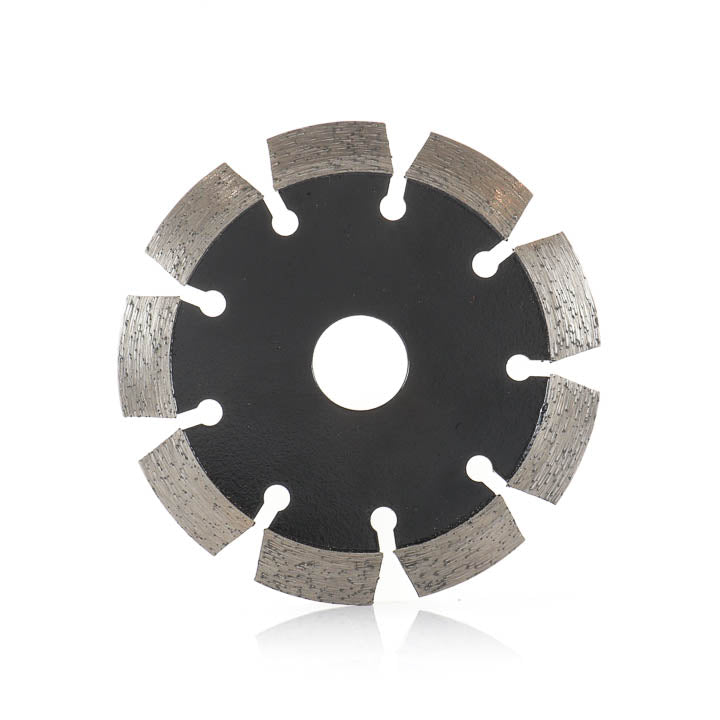 4.5-inch by 1/4-inch diamond concrete crack chaser blade showing the front face and V-shaped segments