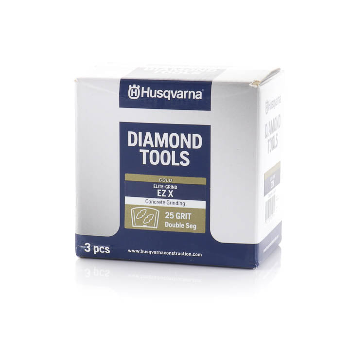 Husqvarna Elite Grind EZ-X 25 Grit Gold Double Segment 3-Piece Set-2