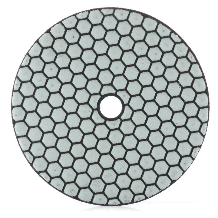 SASE 5" Honeycomb Diamond Pad 200 grit showing the white honeycomb abrasive face pattern