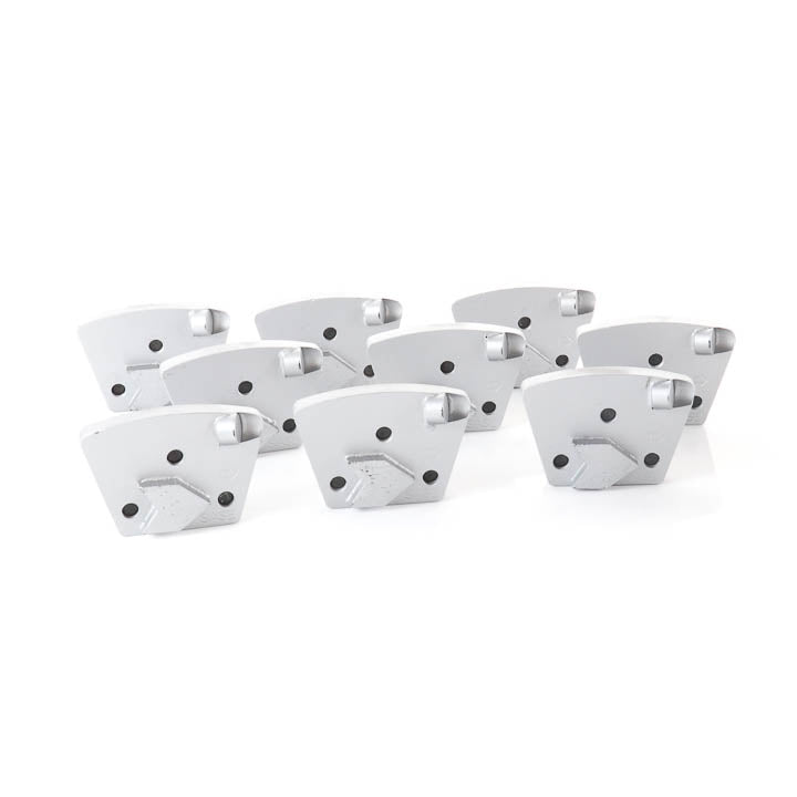 Complete set of 9 SASE Wulf Single Arrow 13mm PCD concrete floor grinding tooling