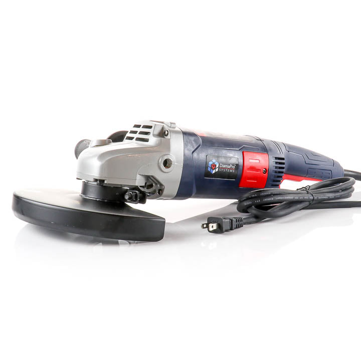 Side-profile shot of the DiamaPro Systems HGX-7 hand grinder resting on a neutral background.